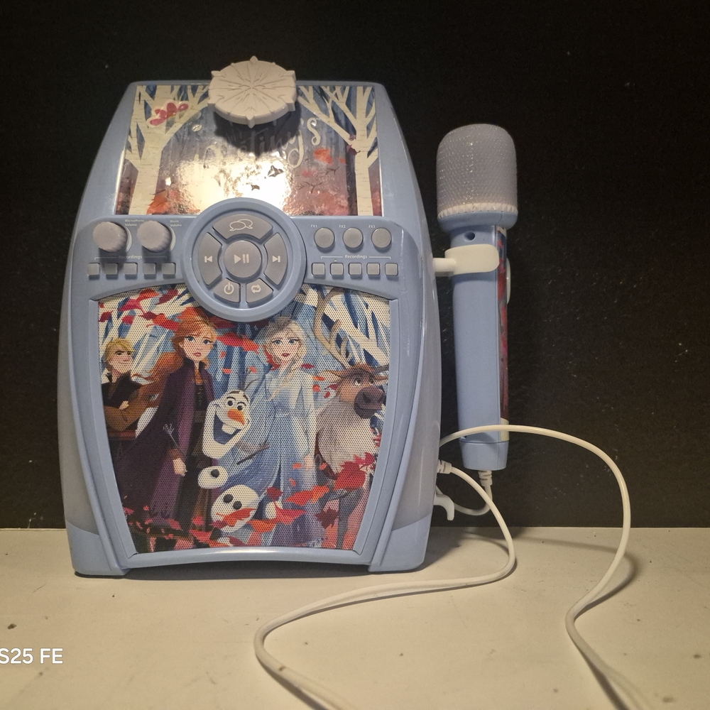 Kids Singing Microphone and Karaoke Player - Light Blue Frozen Theme